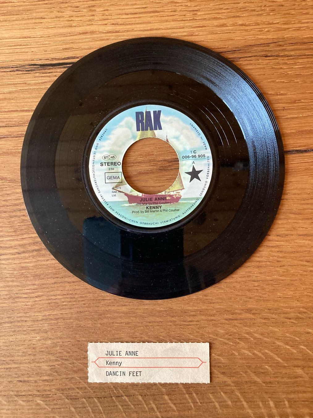 Dischi in vinile: Kenny "Julie Anne" – Usato da Unterlangenegg venduto da Bricalla 1