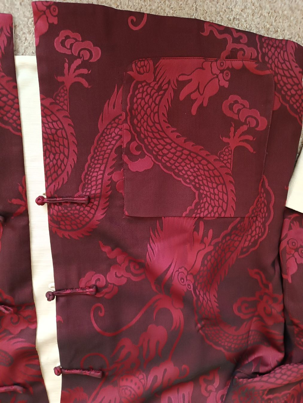 Giacche: Damenjacke weinrot im chinesischen Stil – Nuovo (secondo la descrizione) da Horn venduto da sonjamenzi 2