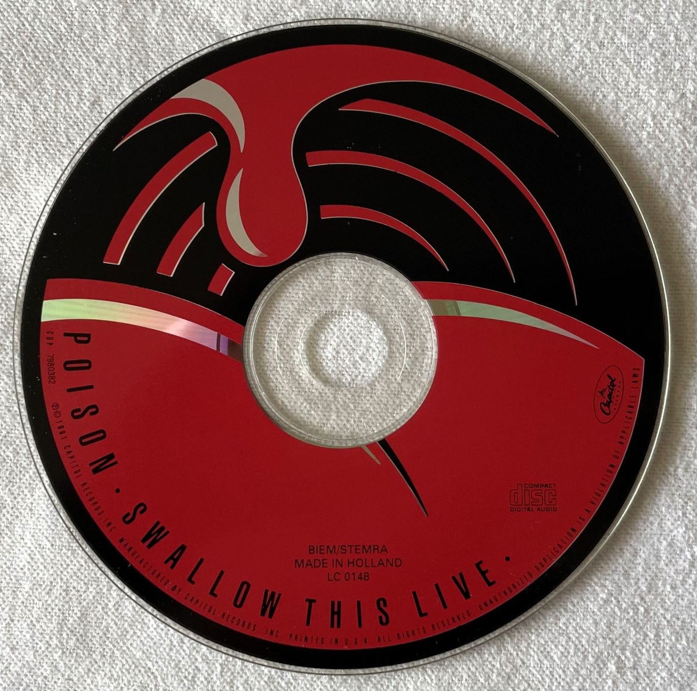 CD: Poison – Swallow This Live - CD - 1991 - First Press – Usato da Uster venduto da Zardodel 1