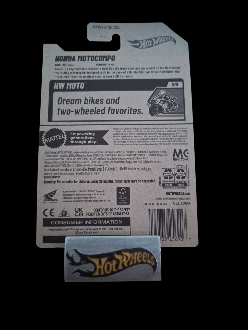 Hot Wheels HW Moto 2025 Honda Motocompo 3/5 L | Kaufen auf Ricardo