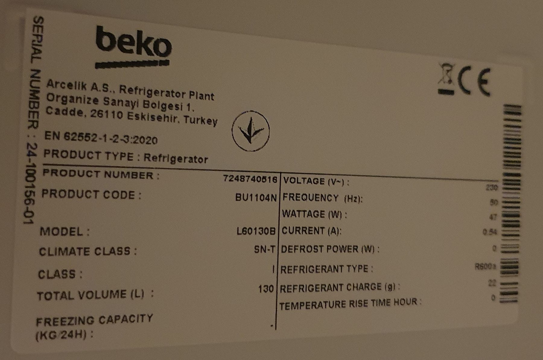 Beko Frigoriferi: Beko Kühlschrank Neu – Nuovo (secondo la descrizione) da Thalwil venduto da ald_6yrs