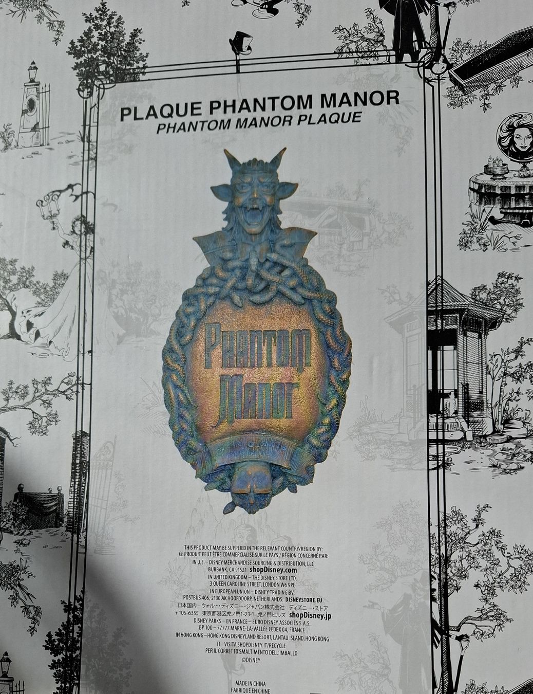 Disney Statuette: Disney figurine Plaque Phantom Manor – Nuovo e nell'imballaggio originale da Saxon venduto da 2005sylvester 1