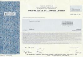 Gold Mines of Kalgoorlie Ltd - 1991