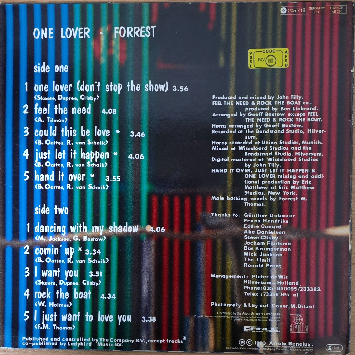 Dischi in vinile: Forrest LP – One Lover – Usato da Root venduto da atelier22 1