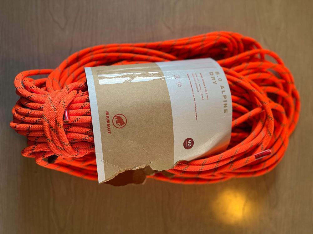 Mammut Alpine Dry 8.0 Mm Rope Orange 60 m 2010-04350-11238-60M