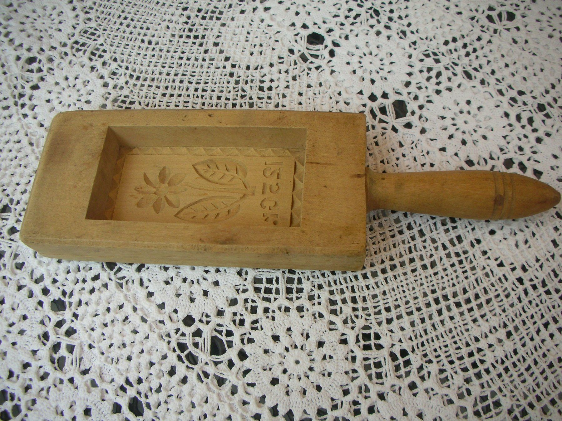 Teglie da forno: Antikes Buttermodel mit Blumenmotiv – Usato da Rheinfelden venduto da Javea4