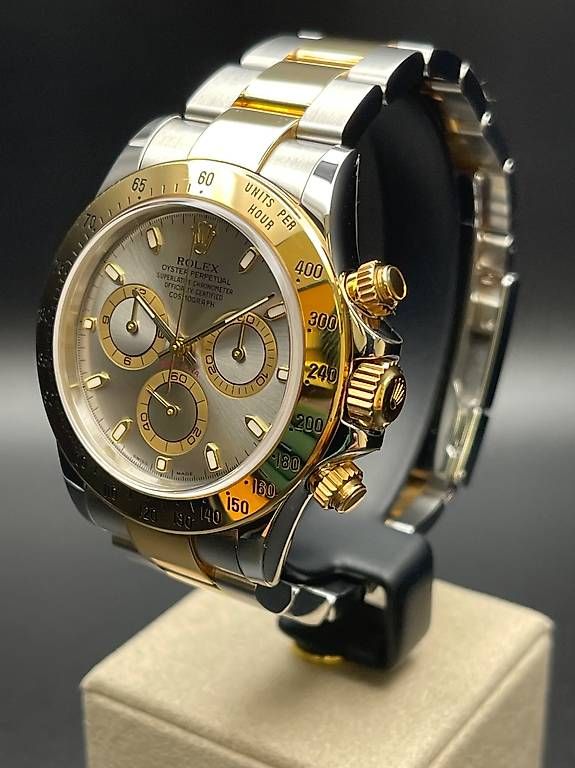 Rolex Uhren: Rolex Daytona Ref. 116523 "Rhodium Dial" 2001 Full Set – Gebraucht aus Lugano von luganotopwatches 2