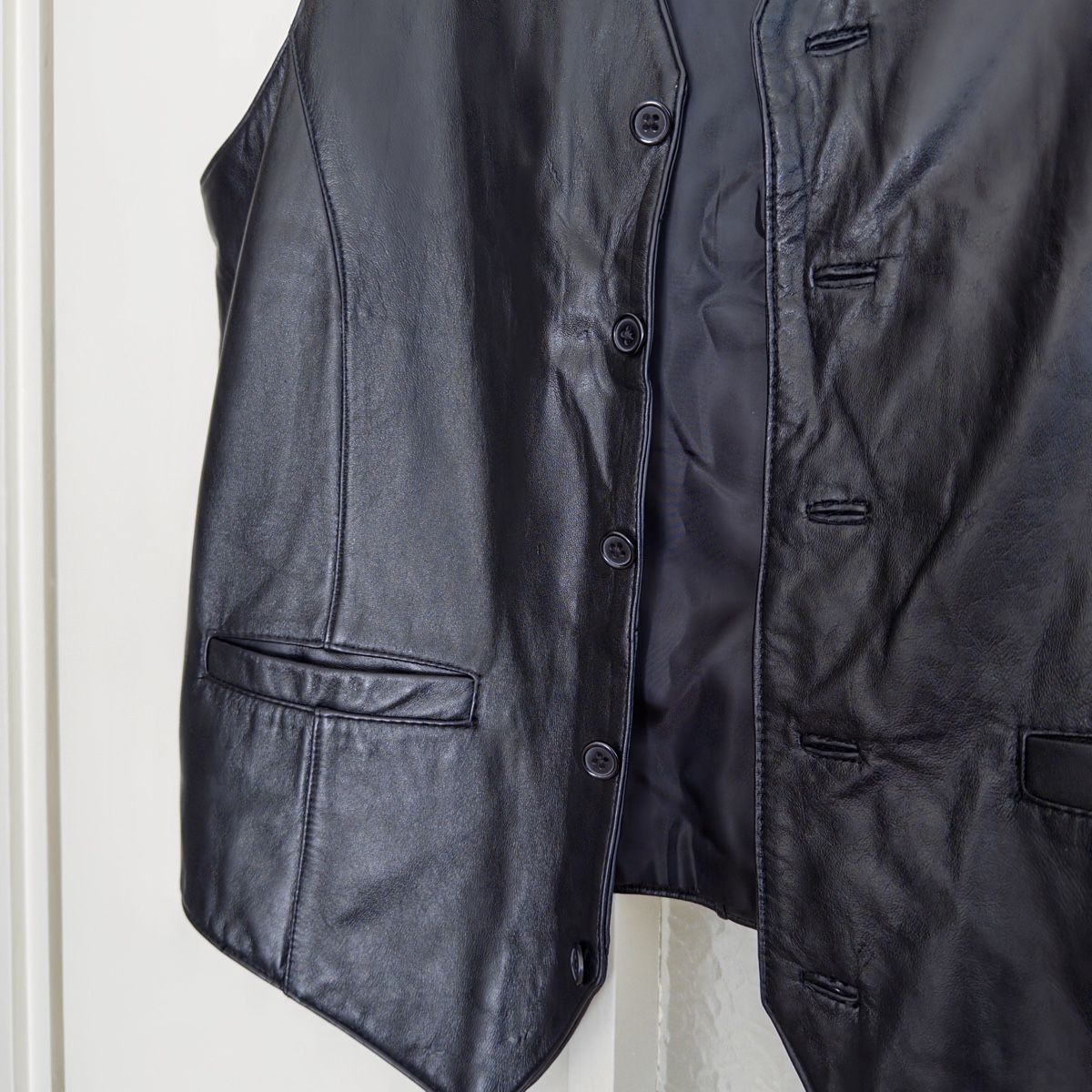 Gilet & Giacche: Cripple Creek schwarze Lederweste – Usato da Brig venduto da hanasm22 2