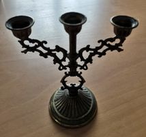 Kerzenständer für 3 Kerzen, Metallisch, Vintage-Stil