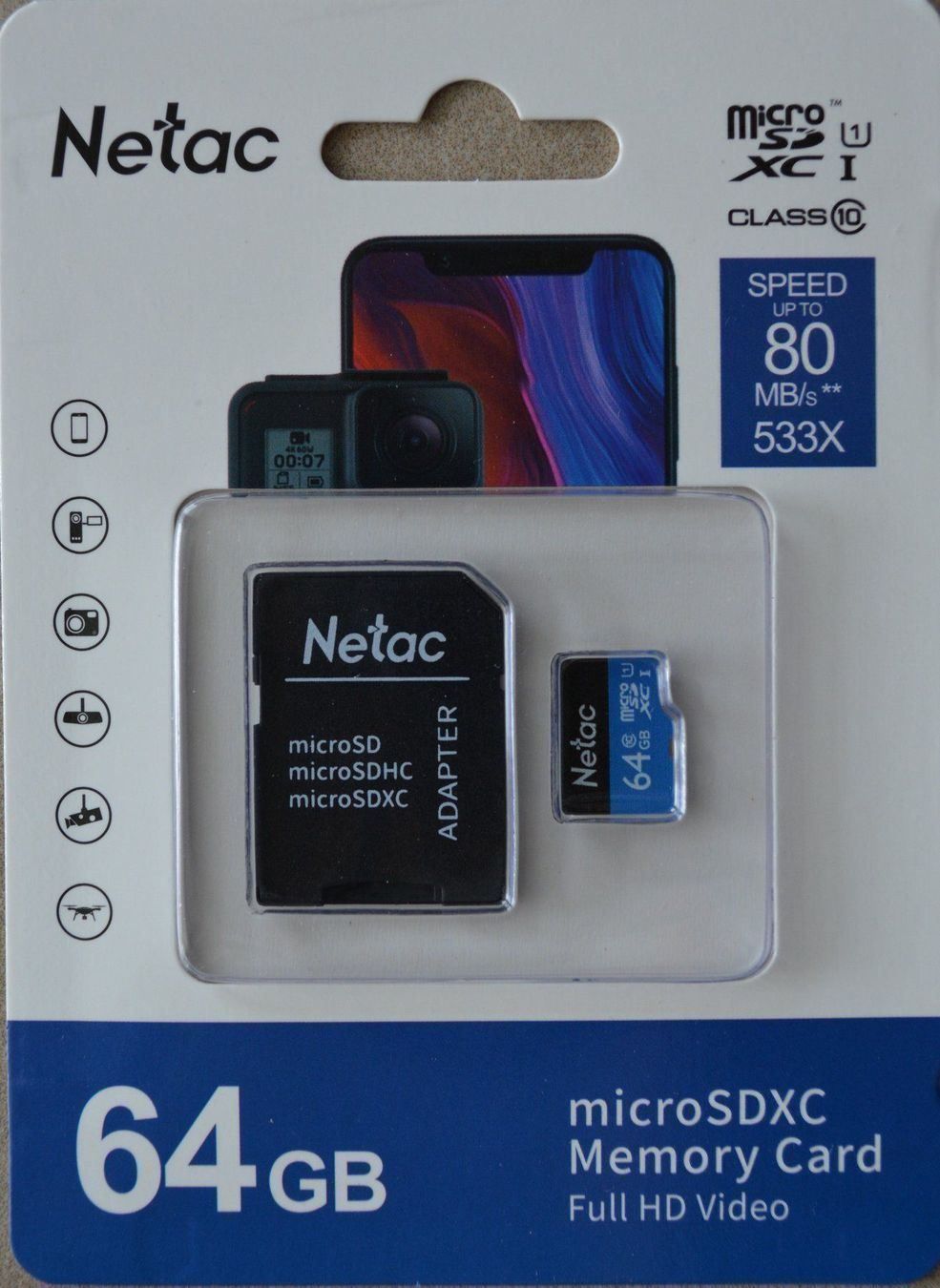 Speicherkarten: Netac P500 MicroSDXC Speicherkarte 64GB – Neu und originalverpackt aus Winterthur von b-mem