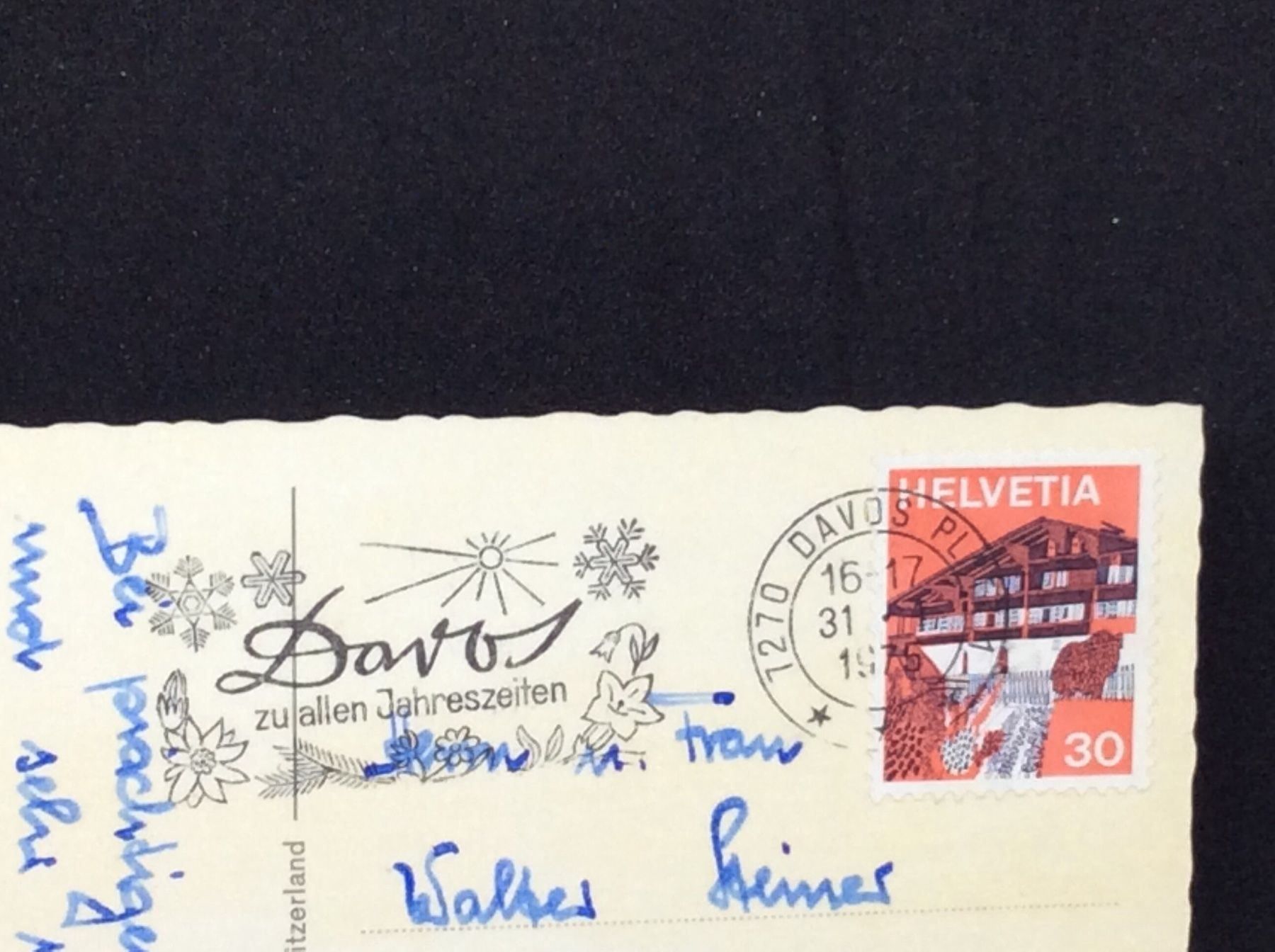 Cartoline postali: Davos Höhenweg – Usato da Widnau venduto da Brusi9 1
