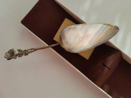 Tortenschaufel Silber 800 Vintage Rose mit Box Handmade