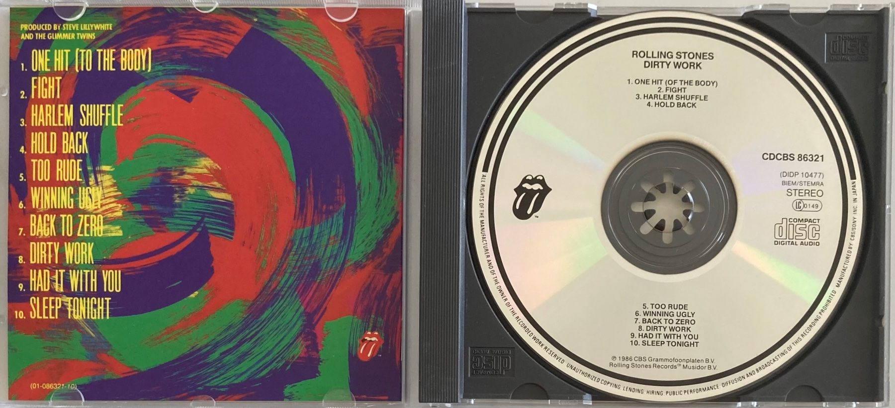 CD: THE ROLLING STONES - DIRTY WORK – Usato da Poliez-Pittet venduto da Newtown-Records 2