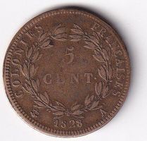 Frankreich 5 c.1828 A colonies française