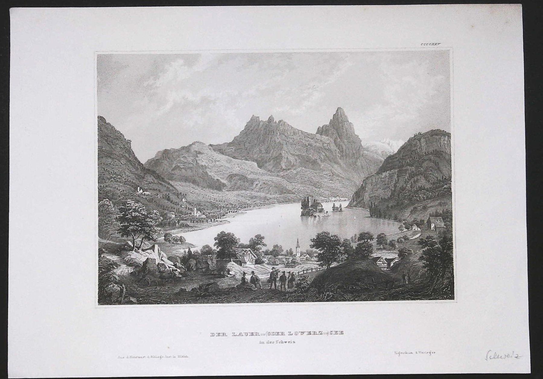 Stiche: Lowerzersee  Stahlstich um 1850 – Gebraucht aus Rafz von Helvet32