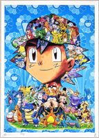Death NYC Ed Pop Art Druck " Pokémon Ash Ketchum & Friends