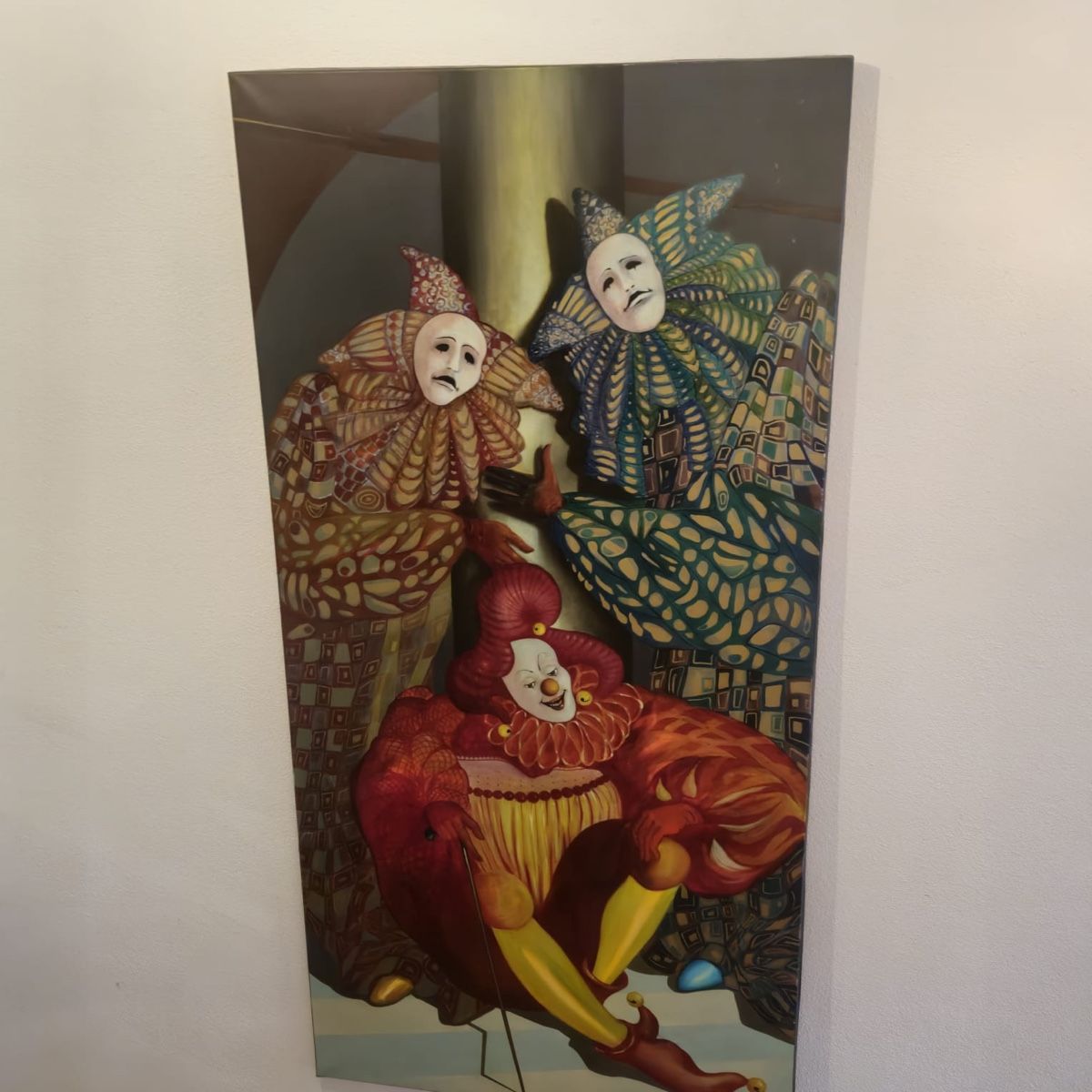 Dipinti: Gemälde Harlekine  Hochformat 200x100 – Usato da Oberrieden venduto da angiew19 1
