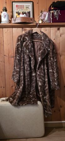 manteau vintage fausse fourrure 38/M