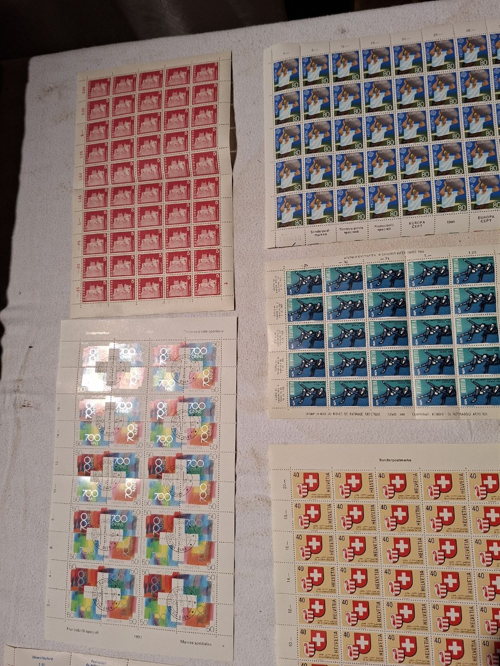 Tutti i francobolli: 10 Bogen/Teilbogen mit Ersttag Stempel – Nuovo (secondo la descrizione) da Masein venduto da Vintagericcardo 1