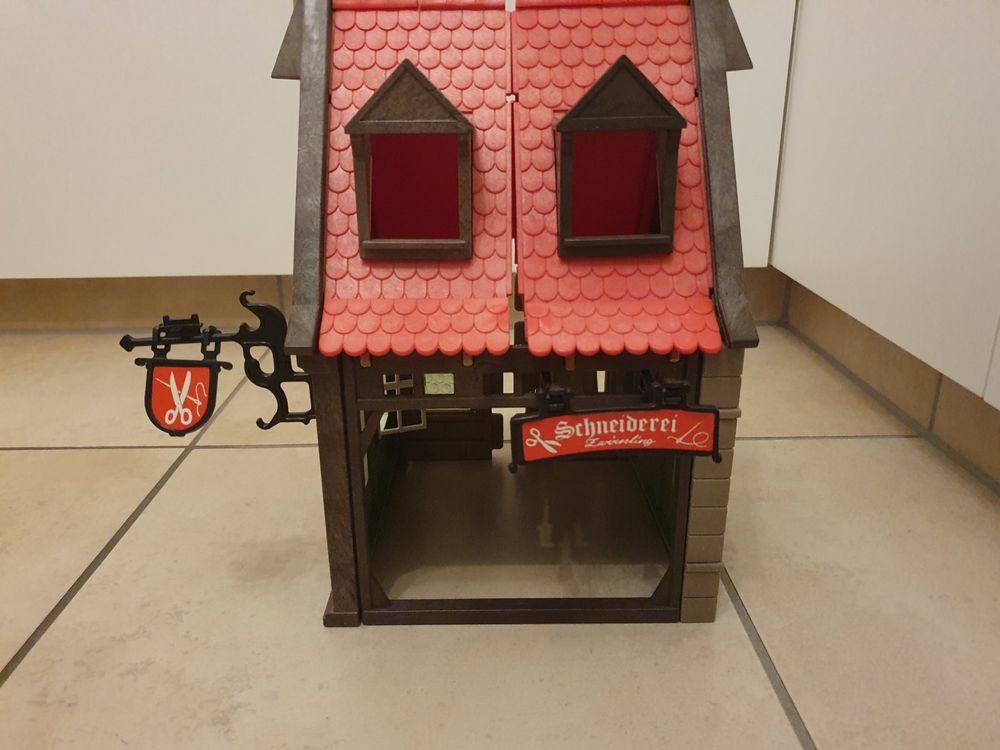 PLAYMOBIL 3448 FACHWERKHAUS Gasthaus Zur Krone Clicky Mittelalter 70er EUR 63,00 - DE
