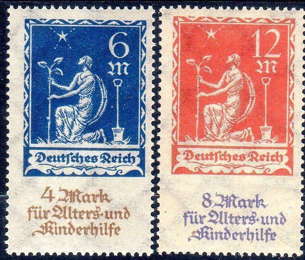 Tutti i francobolli: MÄDCHEN PFLANZEN BÄUME 1922 ** POSTFRISCH ** - X119 – Nuovo (secondo la descrizione) da Losone venduto da EM2019