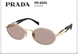 Prada Sonnenbrille PR 65ZS ZVN2O1 Pale Gold Oval