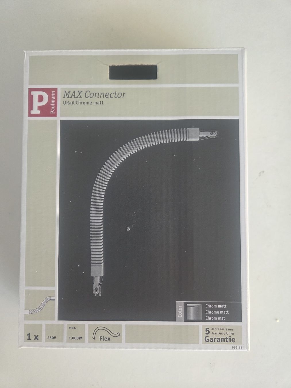 Unità & Adattatore: Paulmann MAX Connector URail Flex Chrome Matt – Nuovo e nell'imballaggio originale da Quartino venduto da 123HOBIT 1