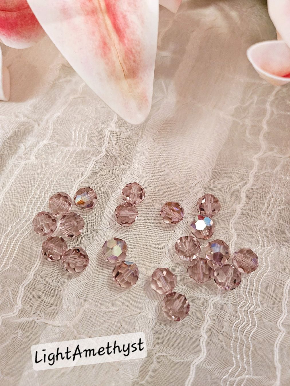 Perle (finte): Swarovski Perlen 8 mm 20 Stück Light Ametyst – Nuovo e nell'imballaggio originale da Dietikon venduto da Eleda
