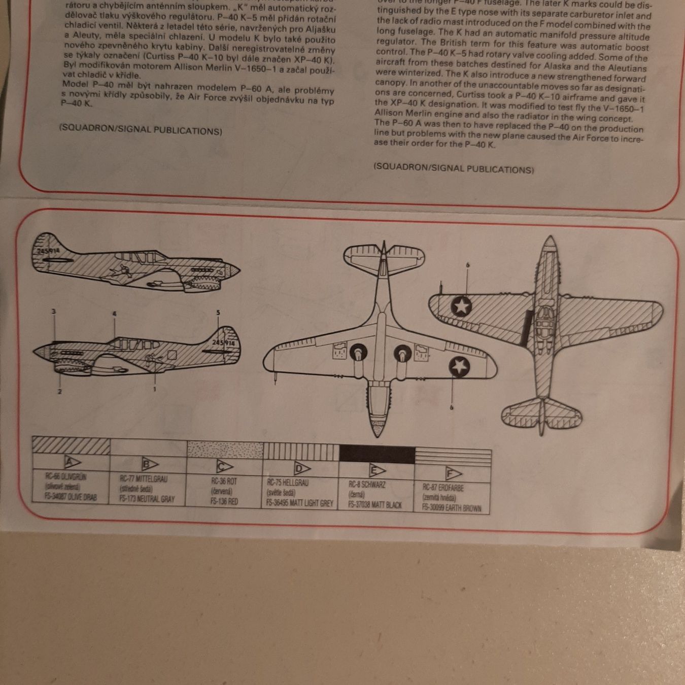 Modellbausätze & Standmodelle: 398 ... Curtiss P-40 K Kittyhawk ... Kovozavody 7414 – Neu (gemäss Beschreibung) aus Bonstetten von Benibanny59 1