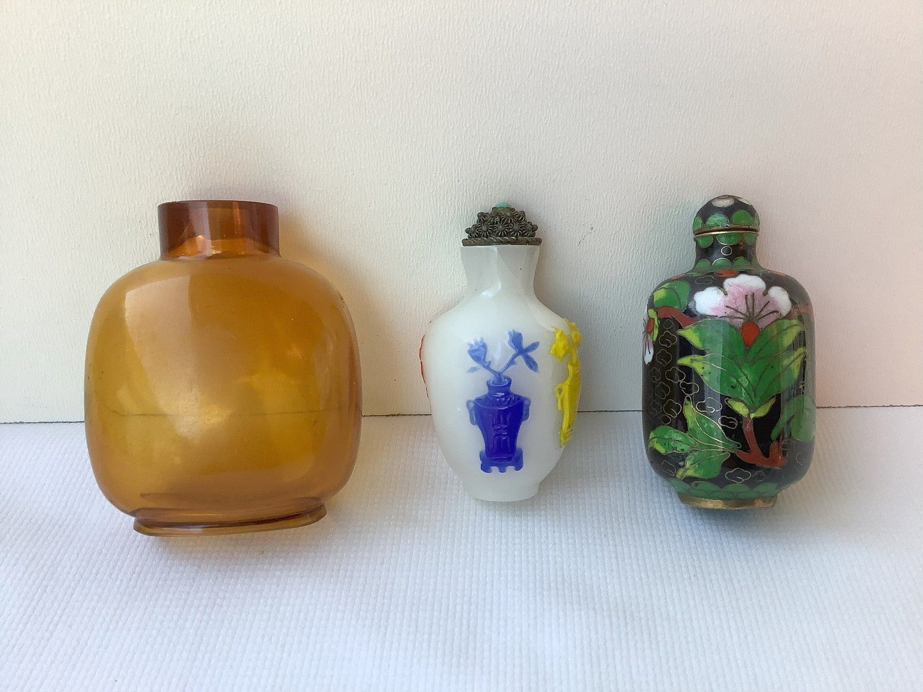 Flaconi: China 3 Snuffbottle Cloisonne Glas – Usato da Basel venduto da chinarh891 9