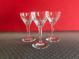 Glas Gläser Antik Vintage Liqueurgläser Schnapsgläser 3 Stk