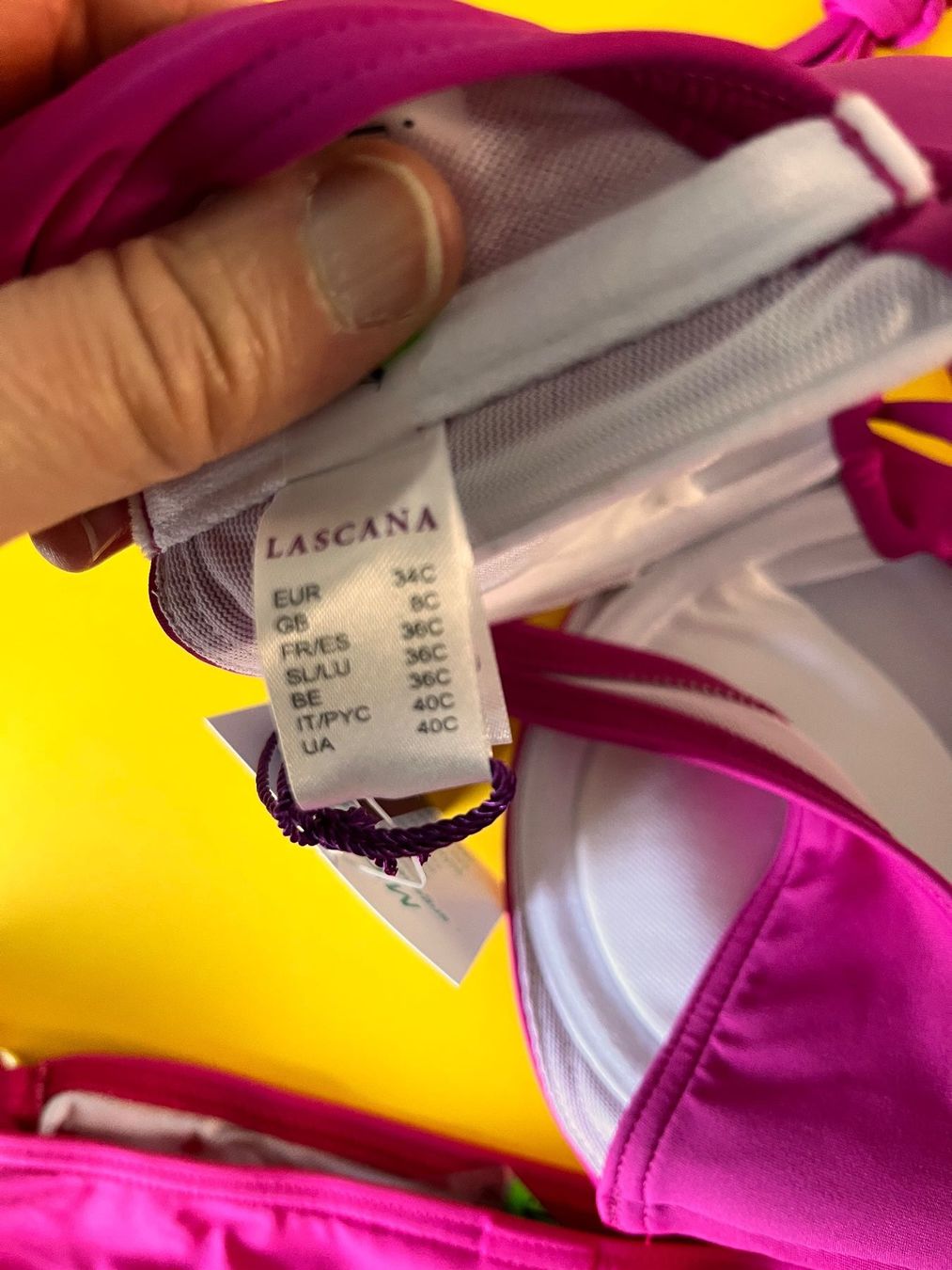Lascana Costumi da bagno & Bikini: LASCANA, Push-Up-Bikini, Grösse 34C/34, Farbe Pink – Nuovo e nell'imballaggio originale da Rudolfstetten venduto da gst_g7xl 6
