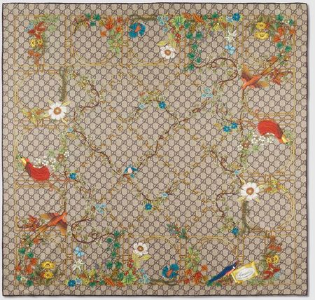Gucci Seidentuch mit Blumenmuster, neu!