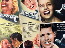 Odol Zahnpasta- 5 alte Werbungen / Anciennes publicités 1945
