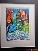 Mireille Réléa Original Serigraphie signiert Künstlerprobe