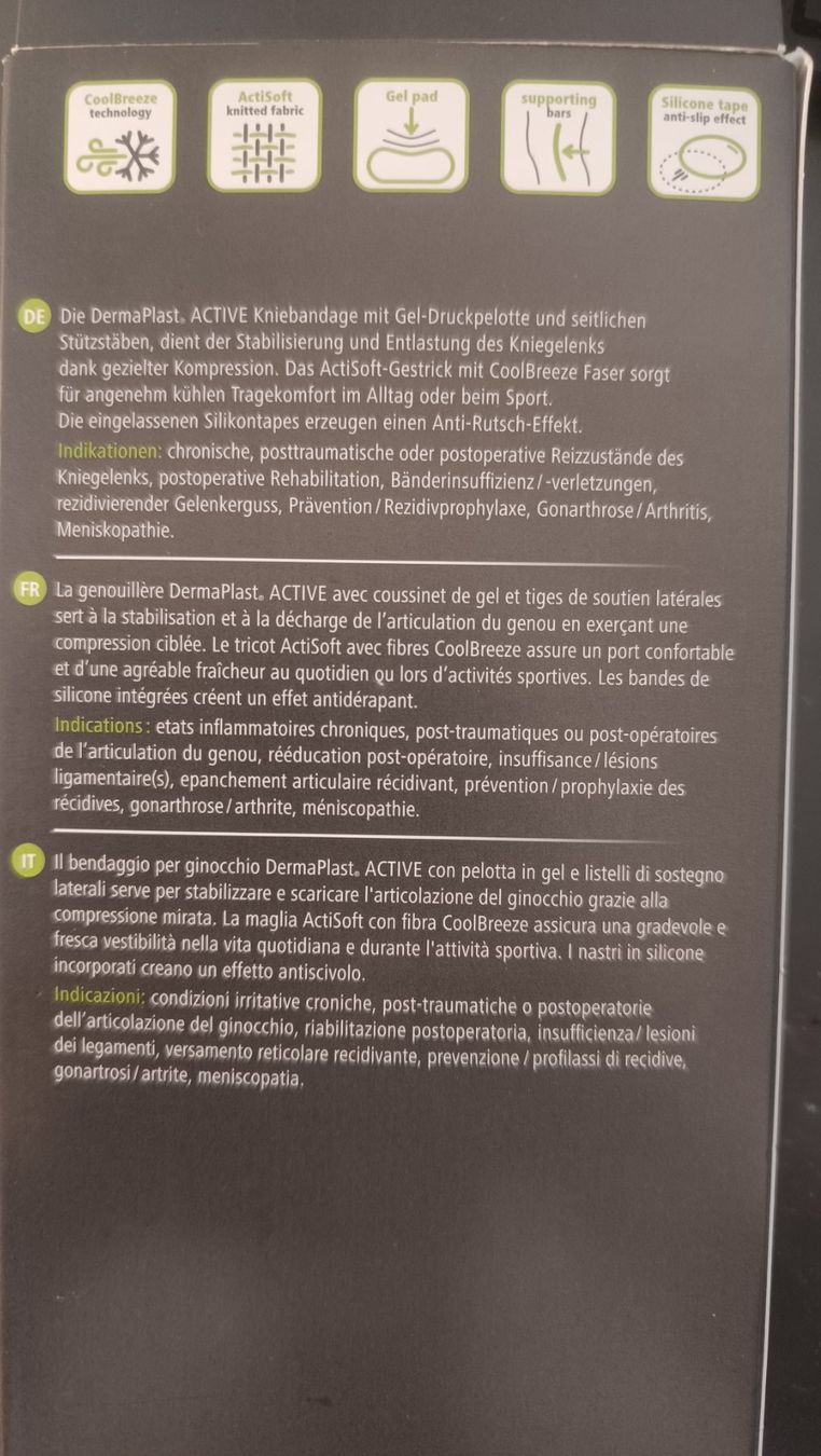 Hartmann Attrezzature mediche: DermaPlast Active Genu Soft Plus Kniebandage – Nuovo (secondo la descrizione) da Reitnau venduto da gurkenrot 3