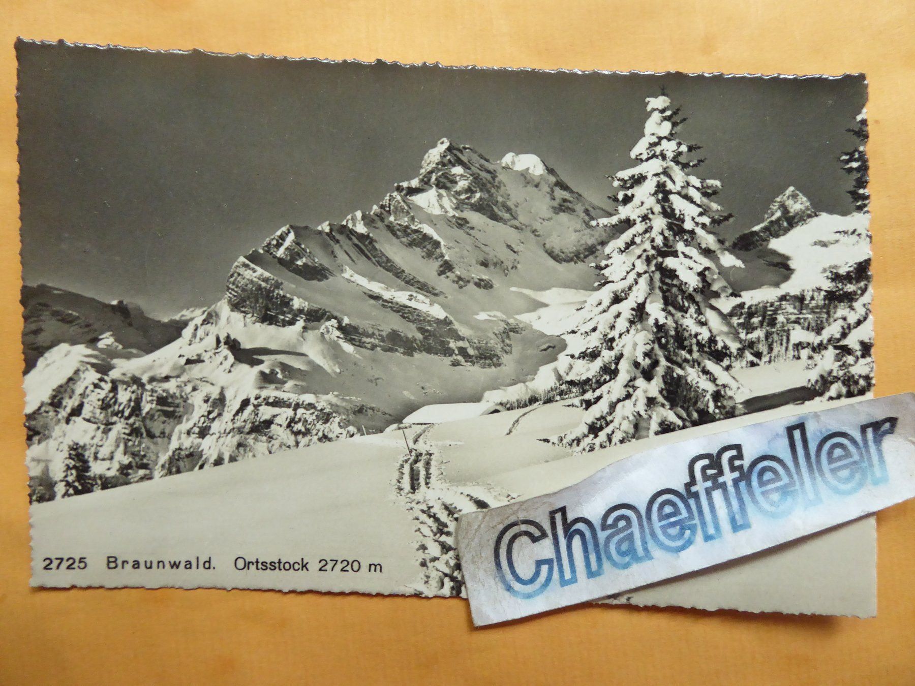 Cartoline postali: 1952  2725 Braunwald. Ortsstock – Usato da Zürich venduto da Chaeffeler
