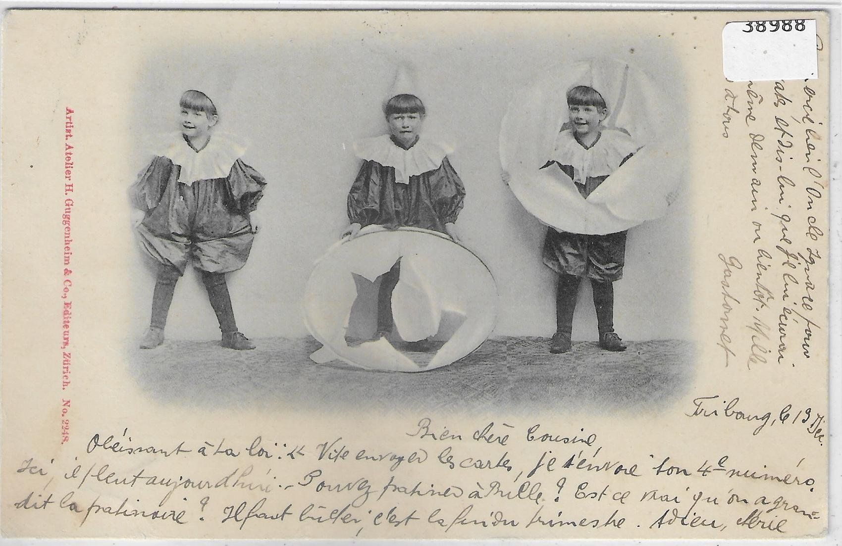 Cartoline postali: Kinder-Fasnacht 1898 – Usato da Ettingen venduto da Kartenplanet