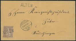 ZH Alten - Stabstempel - Andelfingen - Helvetia - Brief - EF