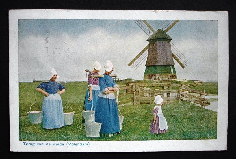 Ansichtskarten: VOLENDAM Terug van de weide – Gebraucht aus Jona von philajona