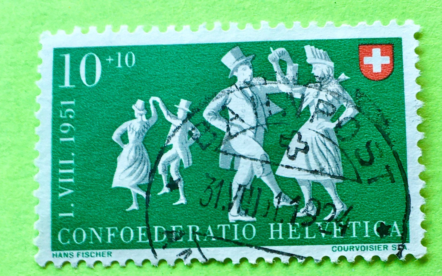 Alle Briefmarken: Nr.B 52 GESTEMPELT 1951  ﻿  – Gebraucht aus Aarau von Billa007