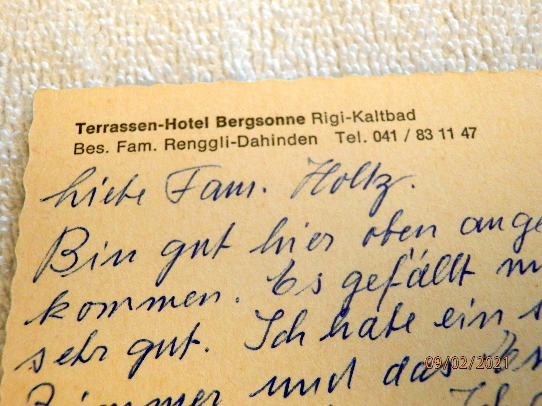 Cartes postales: AK, Hotel Bergsonne, Rigi-Kaltbad – D'occasion à Ueberstorf par dinbau 7
