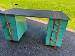 schreibtisch, metall designklassiker, metall, bigla? lista?
