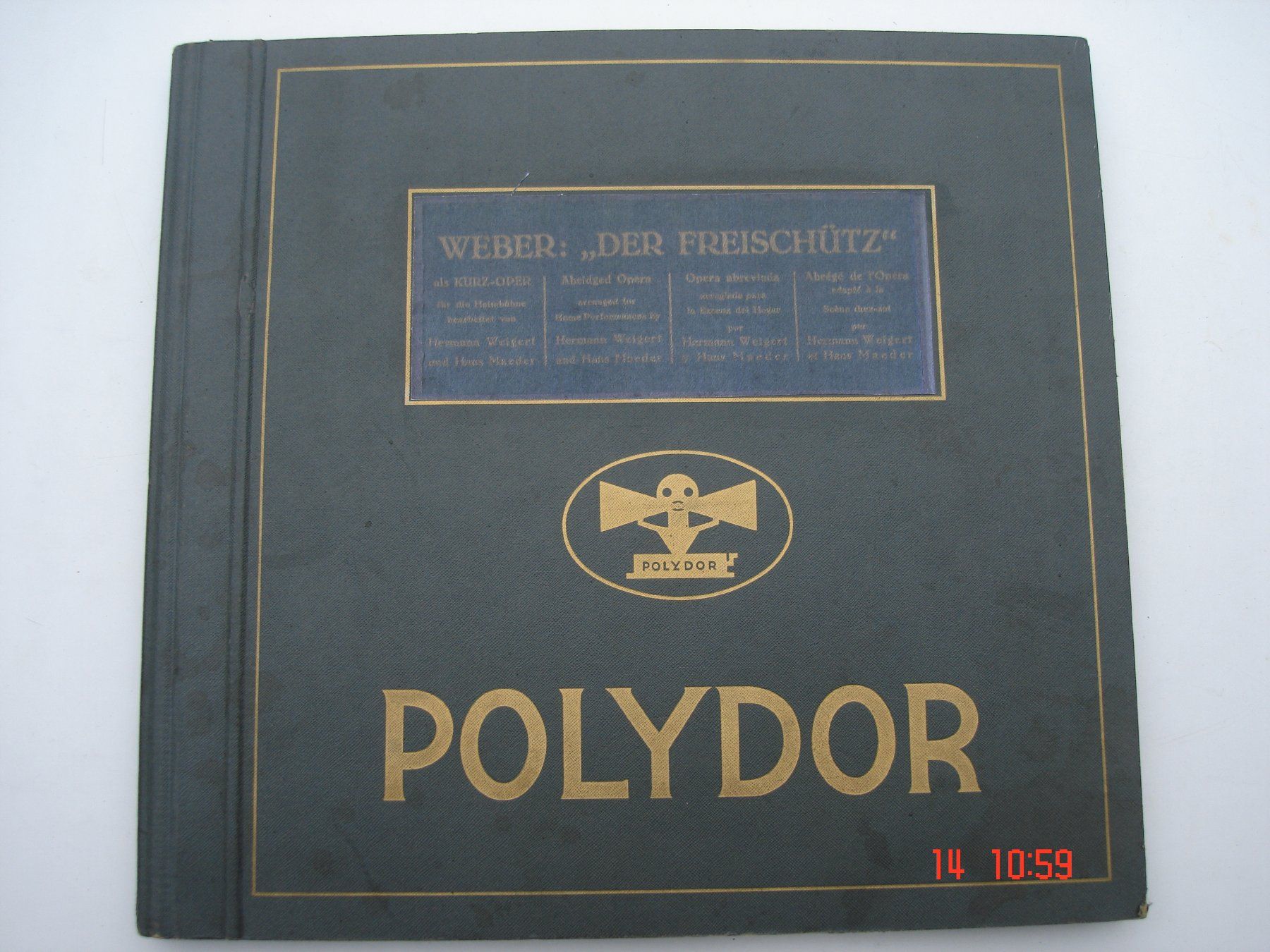 Dischi in vinile: Schellackplattenalbum Weber. Der Freischütz. Als Kurz-Oper. – Usato da Aeschi SO venduto da abi1951