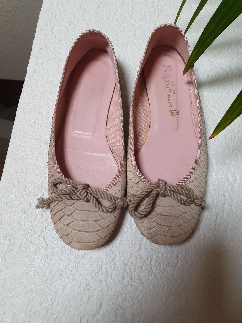 Scarpe da donna: Pretty Ballerinas, Schlangenoptik, Gr. 37, beige – Usato da Teufen AR venduto da pischa 1