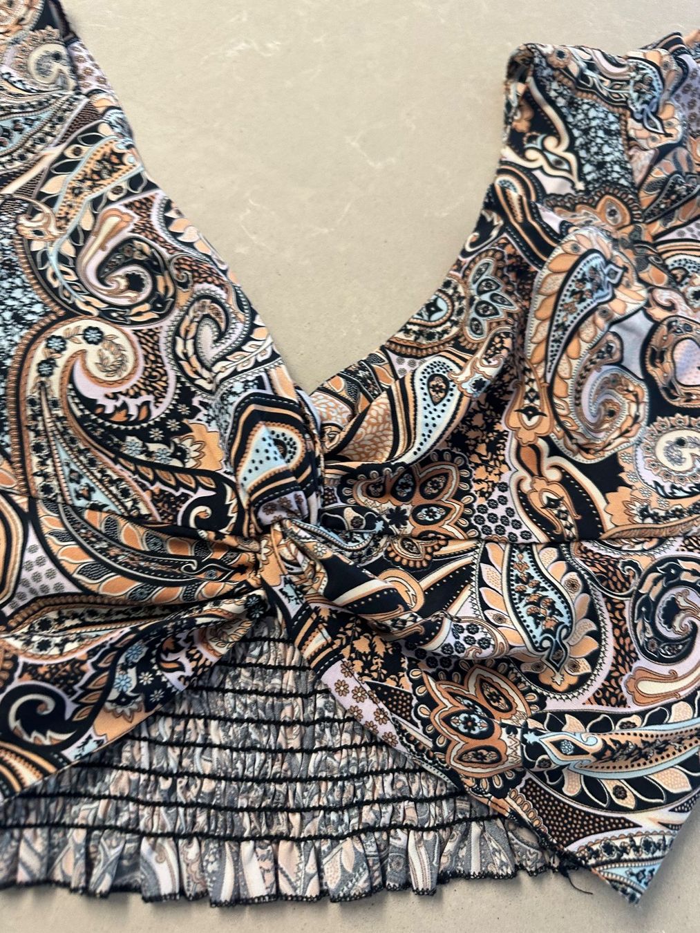 Top: Paisley Crop Top Boho Style Gr. L – Usato da Weggis venduto da _GMA9 1