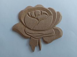 Rose aus Faserplatte