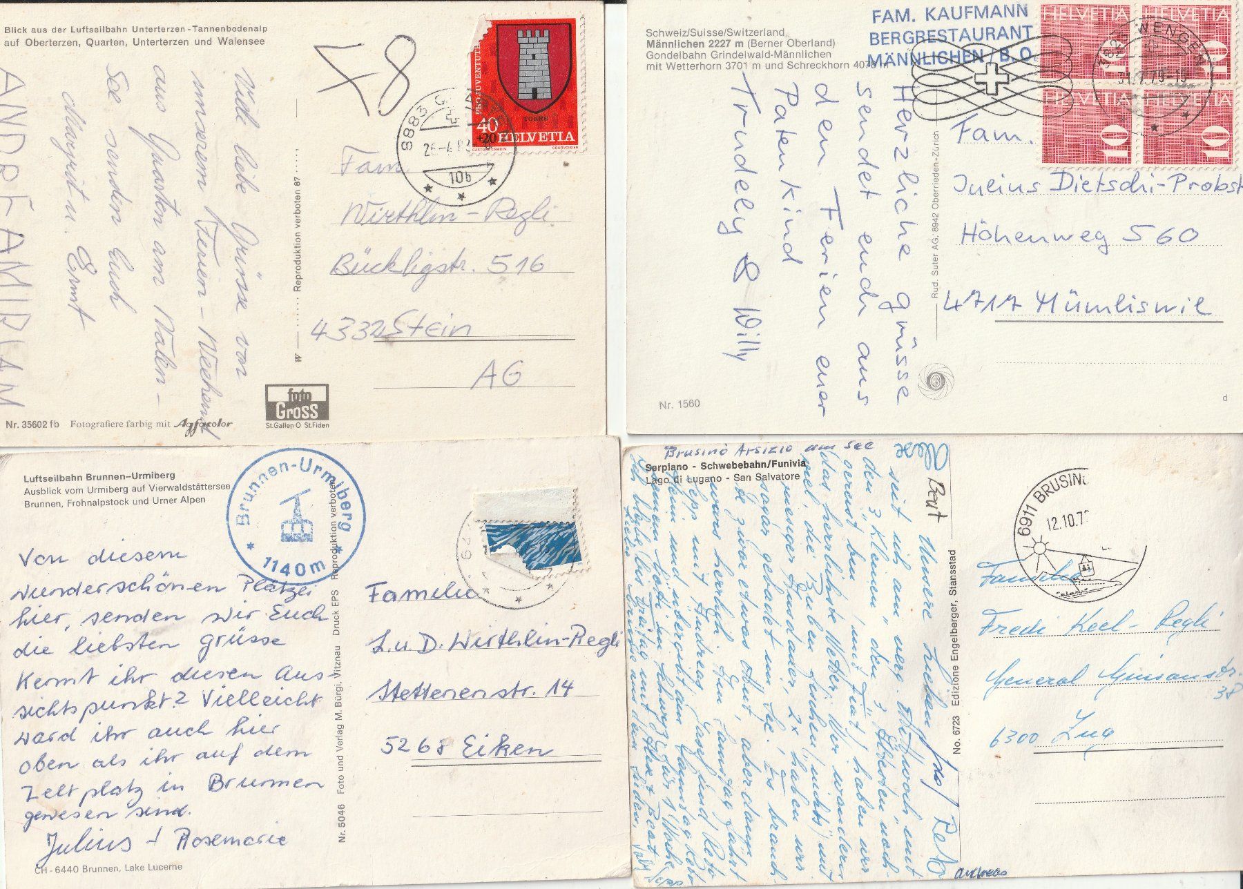 Cartes postales: 20 Karten Bahnen - Seilbahnen – D'occasion à Lumbrein par made02 3