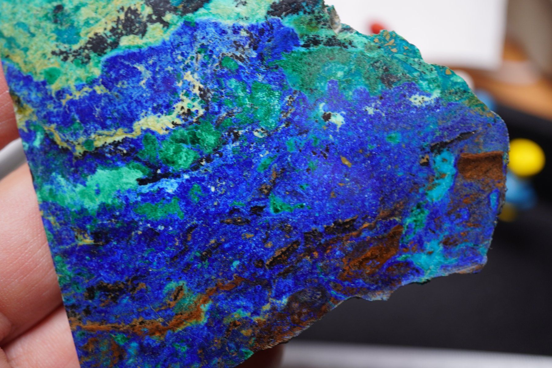 Minerali & Pietre curative: Azurit Mit Malachit Platte USA    alter Bestand – Nuovo e nell'imballaggio originale da Eschenbach SG venduto da topstone 5