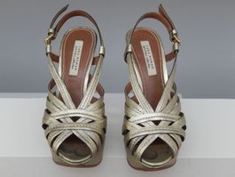 ZARA WOMAN Plateau Leder Sandalen Gr. 36